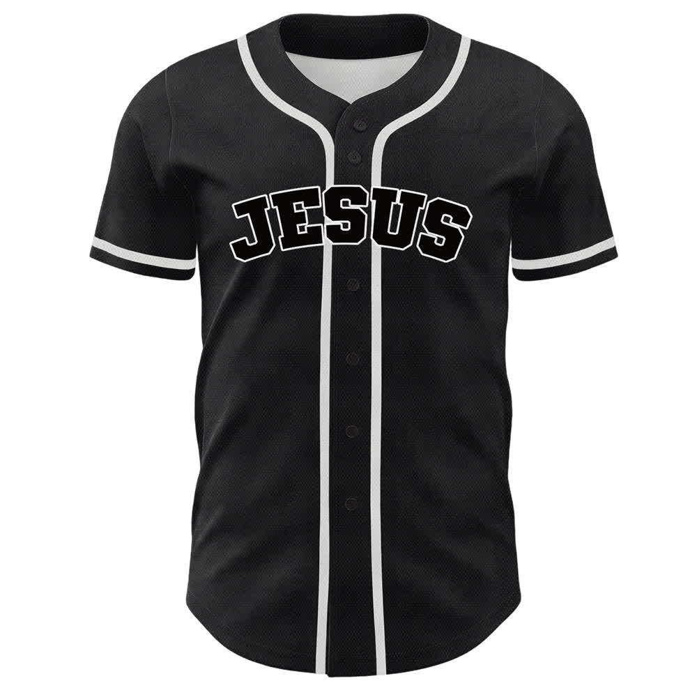 Camiseta de béisbol unisex del equipo de Christianartworkshop Jesús número 7: Fue, es, es y vendrá. - image 8