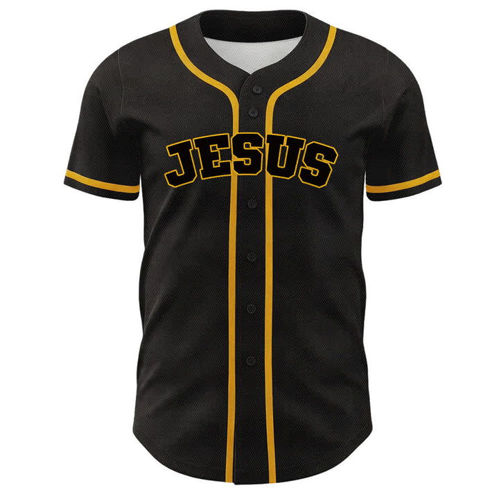 Camiseta de béisbol unisex del equipo de Christianartworkshop Jesús número 7: Fue, es, es y vendrá. - image 5