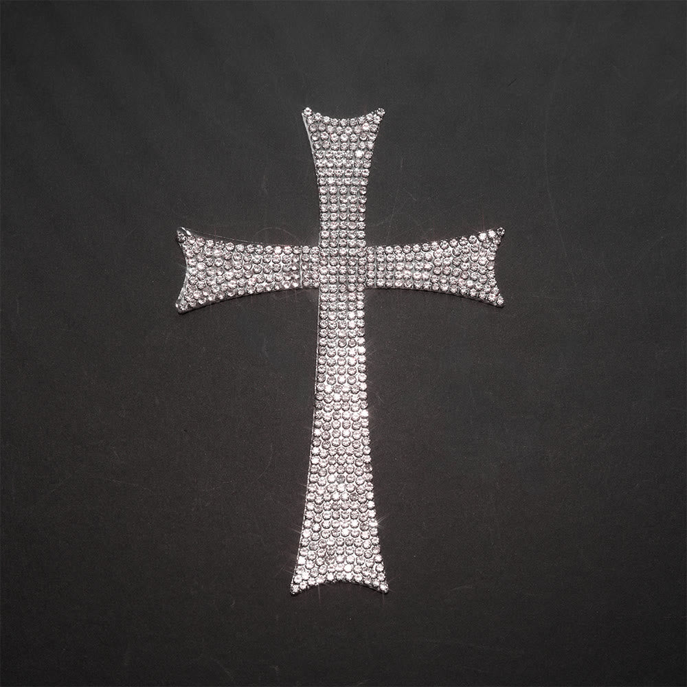 Christianartworkshop Pegatina para coche con cruz de diamantes de imitación brillantes: Emblema de protección celestial constante en la carretera. - Juego de 10 - image 1