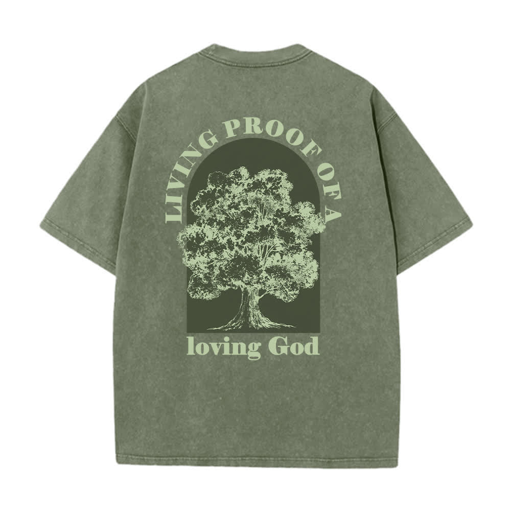 Christianartworkshop Camiseta extragrande lavada con estampado de árbol de Living Proof - image 1