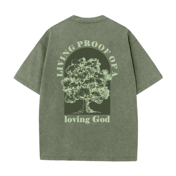 Christianartworkshop Camiseta extragrande lavada con estampado de árbol de Living Proof - image 1