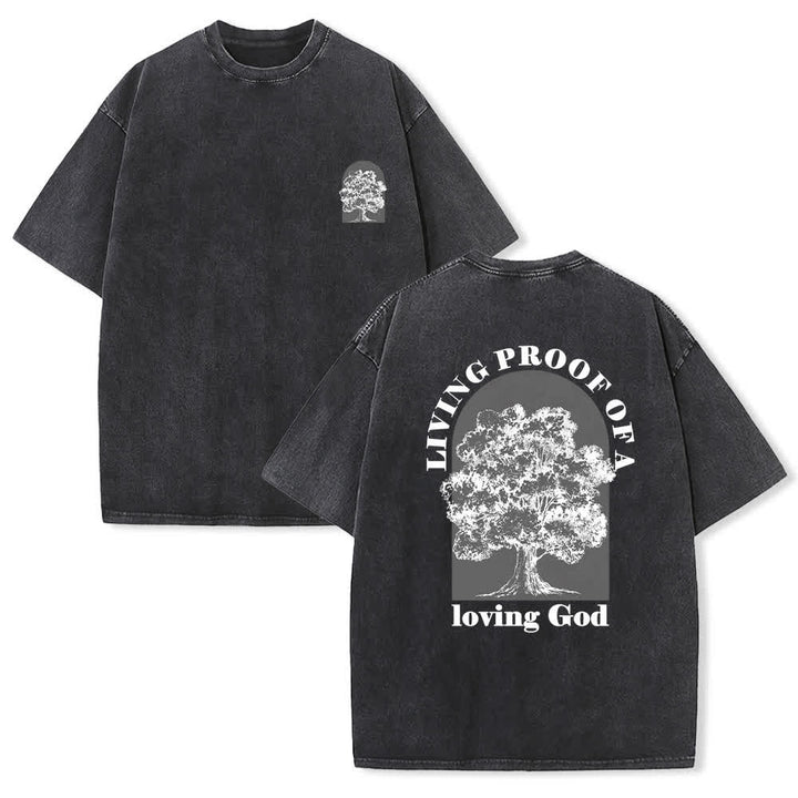 Christianartworkshop Camiseta extragrande lavada con estampado de árbol de Living Proof - Negro - 4XL - image 6