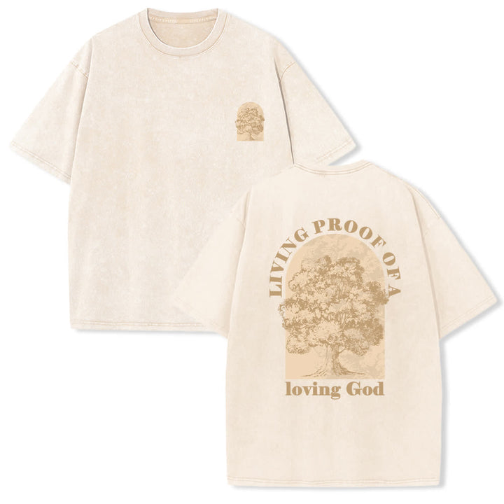 Christianartworkshop Camiseta extragrande lavada con estampado de árbol de Living Proof - Beige - 4XL - image 3