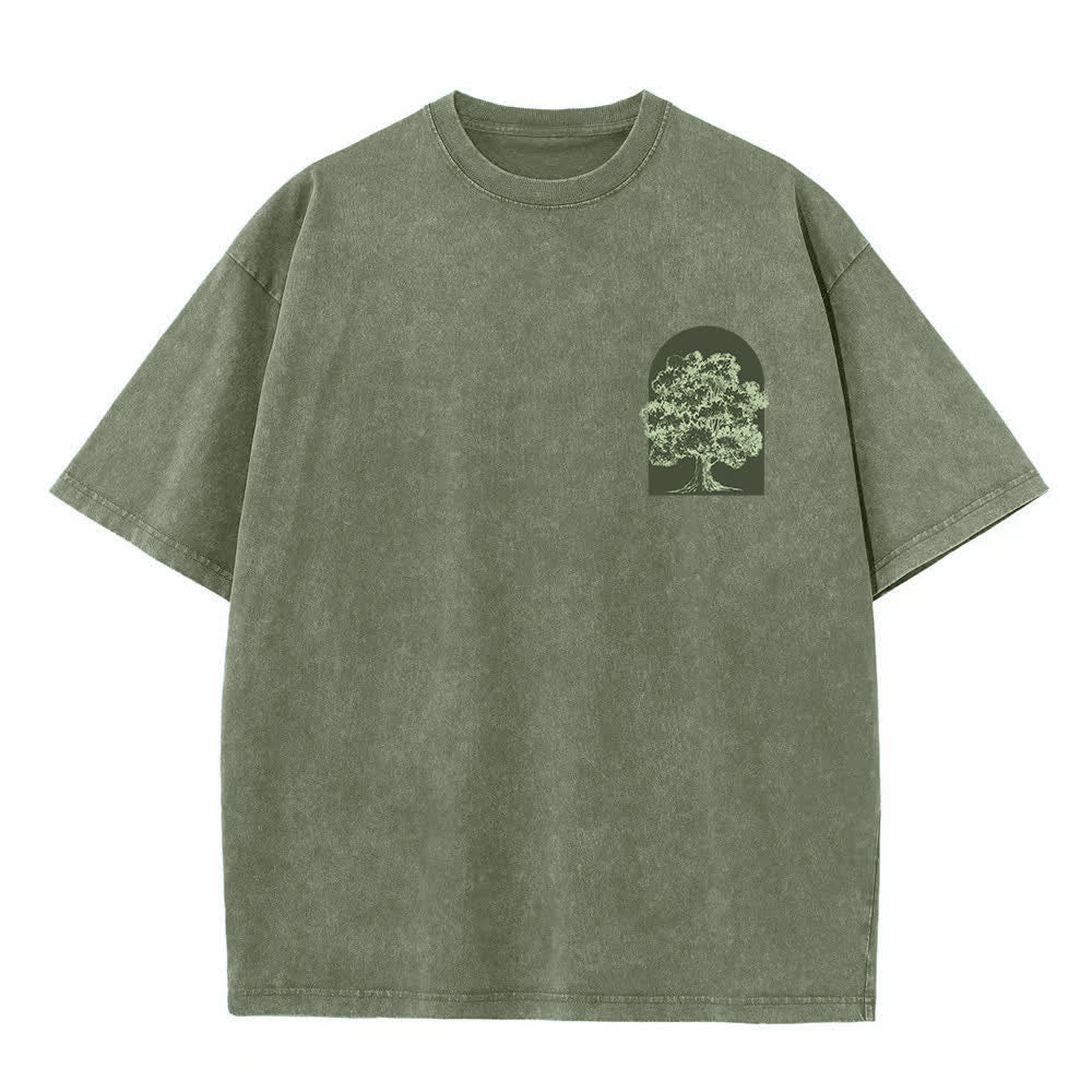 Christianartworkshop Camiseta extragrande lavada con estampado de árbol de Living Proof - image 2
