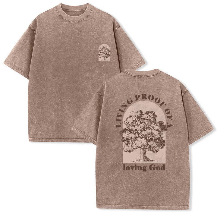Christianartworkshop Camiseta extragrande lavada con estampado de árbol de Living Proof - Marrón - 4XL - image 12