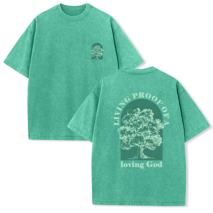 Christianartworkshop Camiseta extragrande lavada con estampado de árbol de Living Proof - Verde - 4XL - image 15