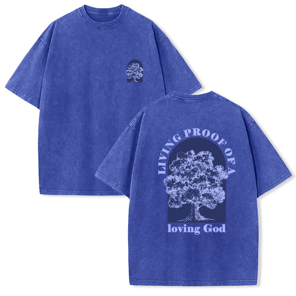 Christianartworkshop Camiseta extragrande lavada con estampado de árbol de Living Proof - Azul - 4XL - image 18