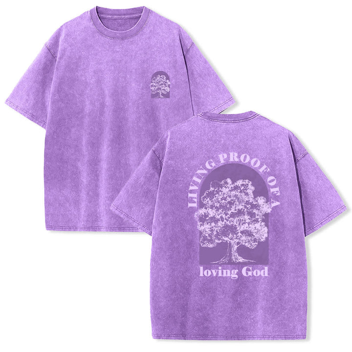 Christianartworkshop Camiseta extragrande lavada con estampado de árbol de Living Proof - Púrpura - 4XL - image 21