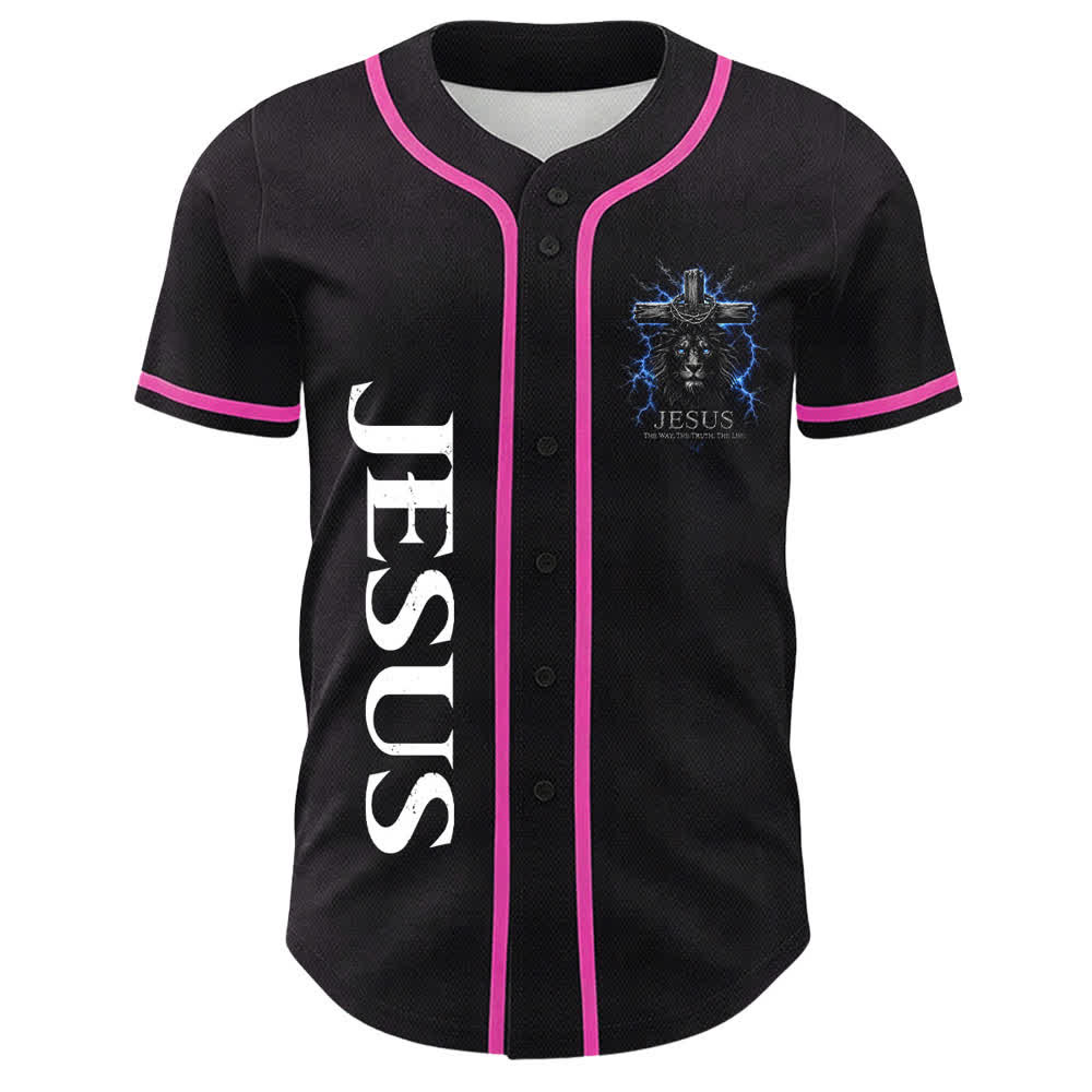 Camiseta de béisbol negra con el rayo de Jesús de Christianartworkshop - image 14