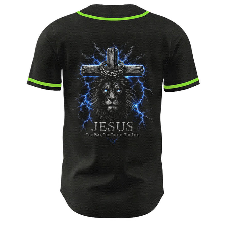 Camiseta de béisbol negra con el rayo de Jesús de Christianartworkshop - image 25