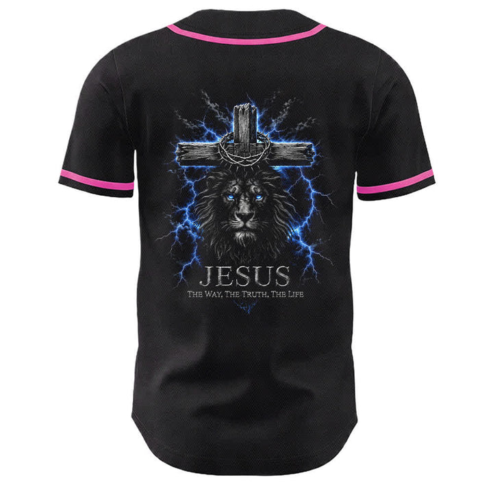 Camiseta de béisbol negra con el rayo de Jesús de Christianartworkshop - image 13