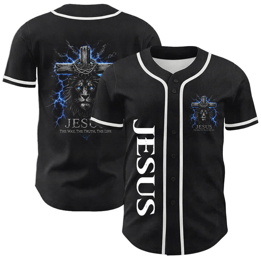 Camiseta de béisbol negra con el rayo de Jesús de Christianartworkshop - Blanco - 5XL - image 15