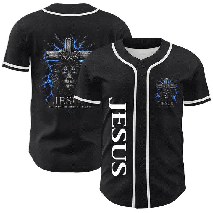 Camiseta de béisbol negra con el rayo de Jesús de Christianartworkshop - Blanco - 5XL - image 15