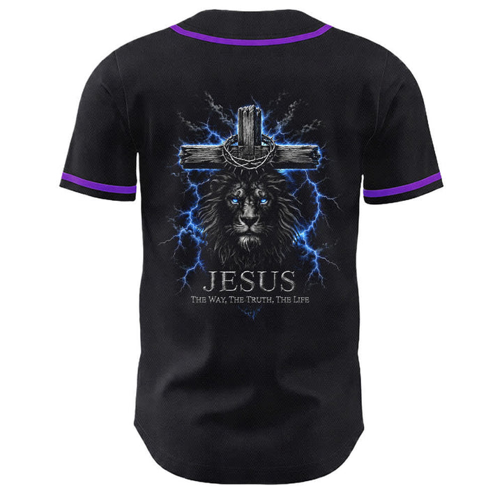 Camiseta de béisbol negra con el rayo de Jesús de Christianartworkshop - image 22