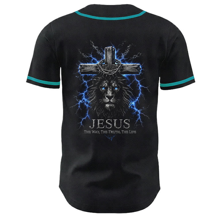 Camiseta de béisbol negra con el rayo de Jesús de Christianartworkshop - image 19