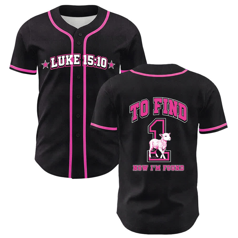 Christianartworkshop Lucas 15:10 Se encontró una camiseta de béisbol de malla de oveja - Rosa - 5XL - image 21