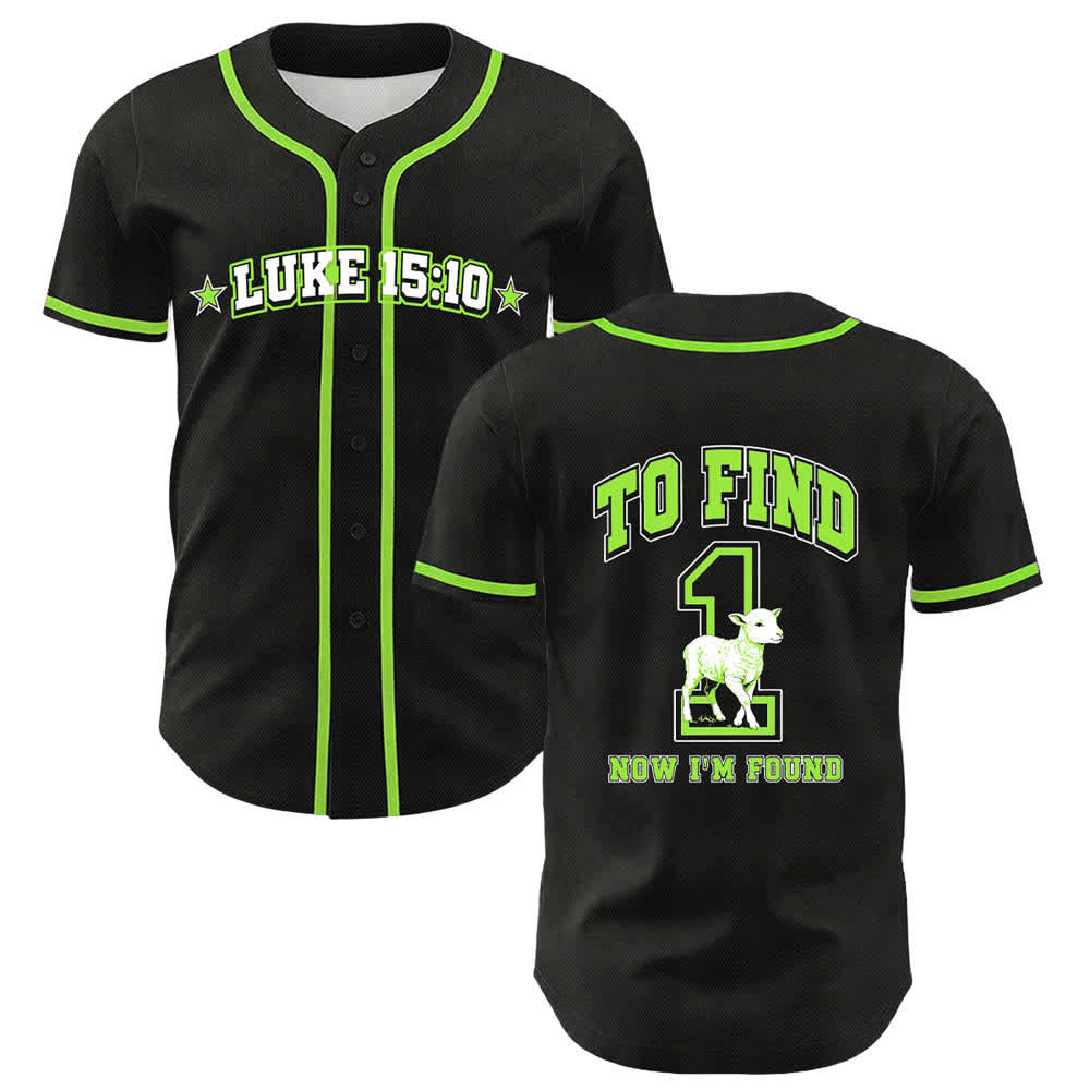 Christianartworkshop Lucas 15:10 Se encontró una camiseta de béisbol de malla de oveja - Verde - 5XL - image 6