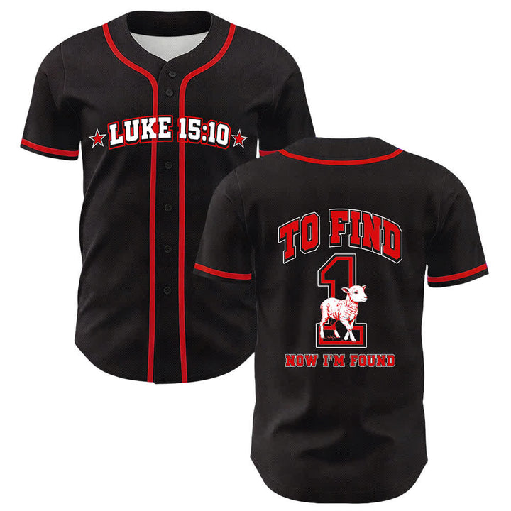 Christianartworkshop Lucas 15:10 Se encontró una camiseta de béisbol de malla de oveja - Rojo - 5XL - image 12