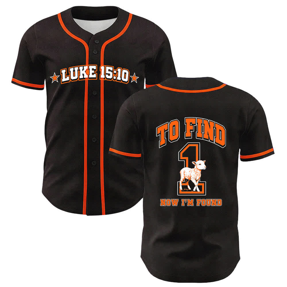 Christianartworkshop Lucas 15:10 Se encontró una camiseta de béisbol de malla de oveja - Naranja - 5XL - image 18