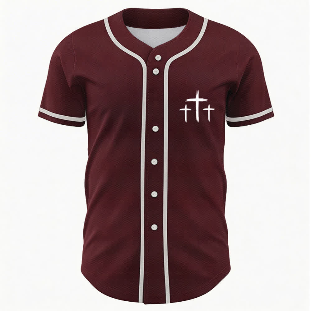 Camiseta de béisbol con ribete de contraste "Fe sobre el miedo" de Christianartworkshop - image 23