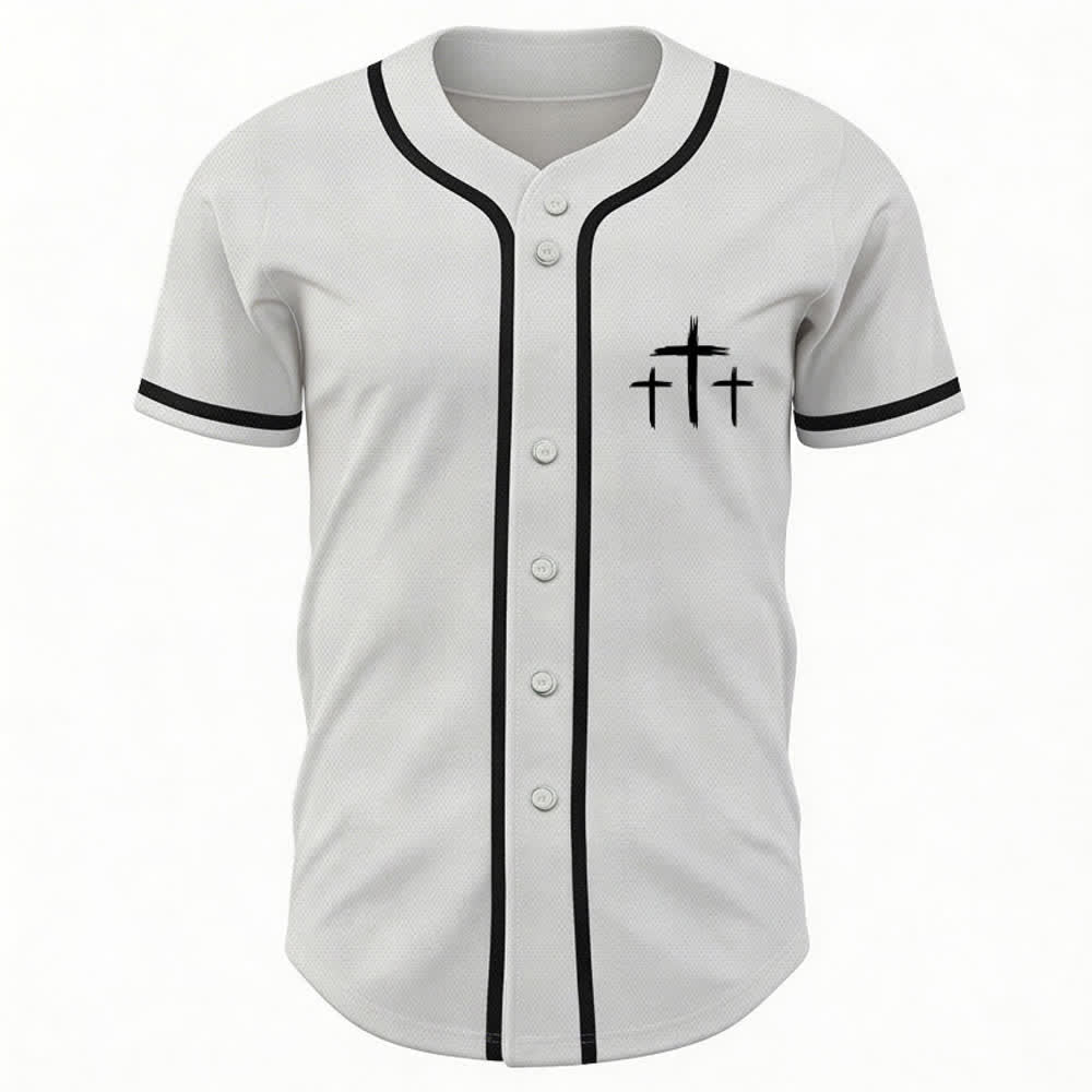 Camiseta de béisbol con ribete de contraste "Fe sobre el miedo" de Christianartworkshop - image 30