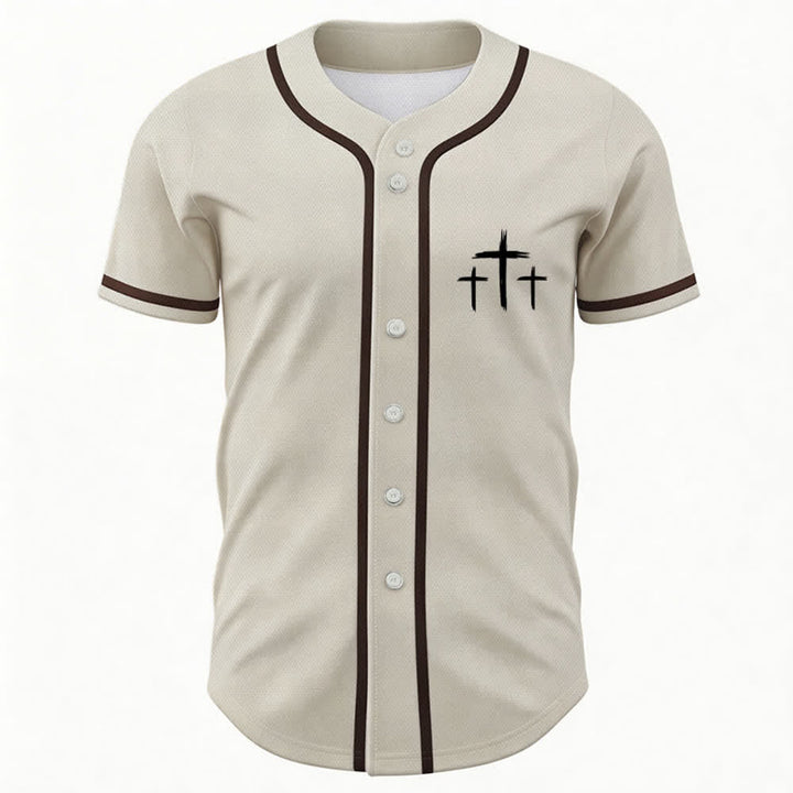 Camiseta de béisbol con ribete de contraste "Fe sobre el miedo" de Christianartworkshop - image 16