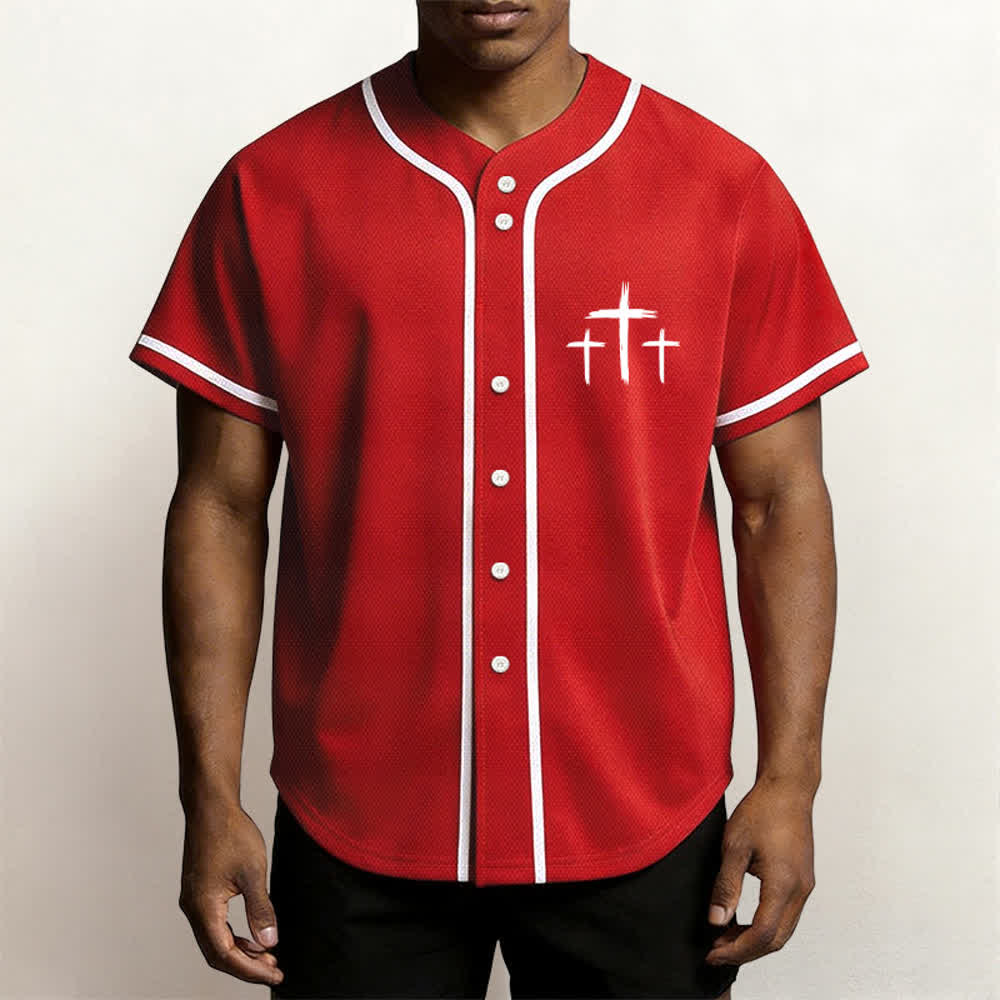 Camiseta de béisbol con ribete de contraste "Fe sobre el miedo" de Christianartworkshop - image 48