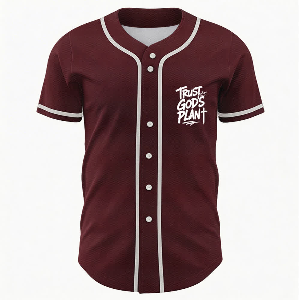 Camiseta de béisbol con botones "Confía en el plan de Dios" de Christianartworkshop - image 9