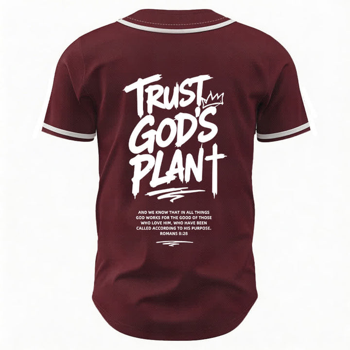 Camiseta de béisbol con botones "Confía en el plan de Dios" de Christianartworkshop - image 8