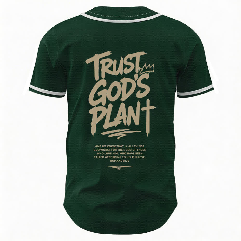 Camiseta de béisbol con botones "Confía en el plan de Dios" de Christianartworkshop - image 15