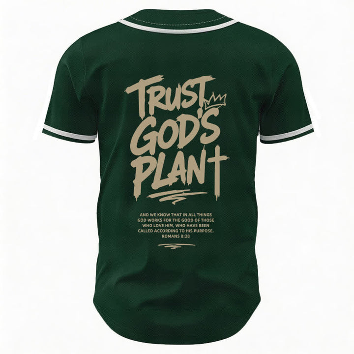 Camiseta de béisbol con botones "Confía en el plan de Dios" de Christianartworkshop - image 15