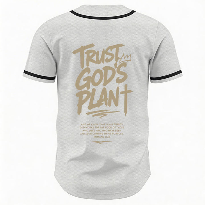 Camiseta de béisbol con botones "Confía en el plan de Dios" de Christianartworkshop - image 29