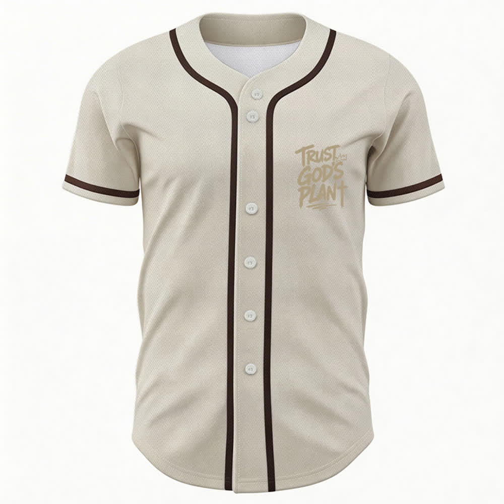 Camiseta de béisbol con botones "Confía en el plan de Dios" de Christianartworkshop - image 23