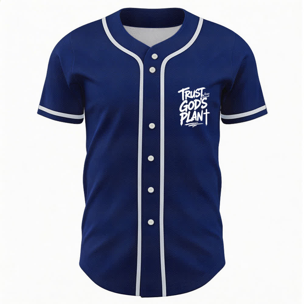 Camiseta de béisbol con botones "Confía en el plan de Dios" de Christianartworkshop - image 37