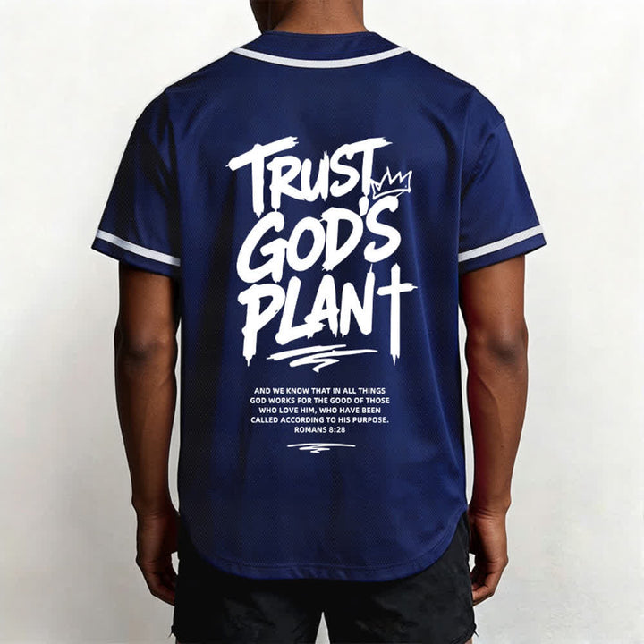 Camiseta de béisbol con botones "Confía en el plan de Dios" de Christianartworkshop - image 40