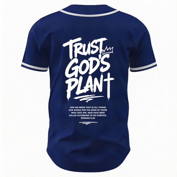 Camiseta de béisbol con botones "Confía en el plan de Dios" de Christianartworkshop - image 36
