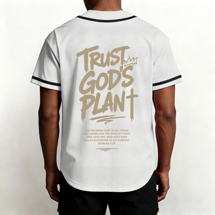 Camiseta de béisbol con botones "Confía en el plan de Dios" de Christianartworkshop - image 33