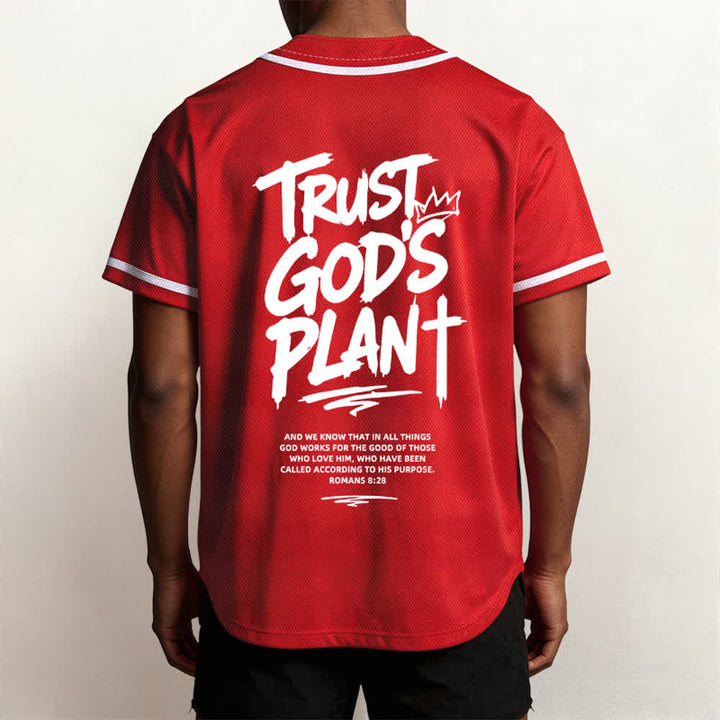 Camiseta de béisbol con botones "Confía en el plan de Dios" de Christianartworkshop - image 47