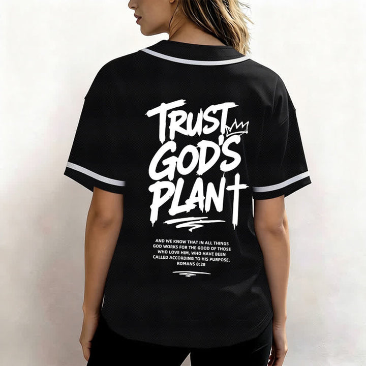 Camiseta de béisbol con botones "Confía en el plan de Dios" de Christianartworkshop - image 4
