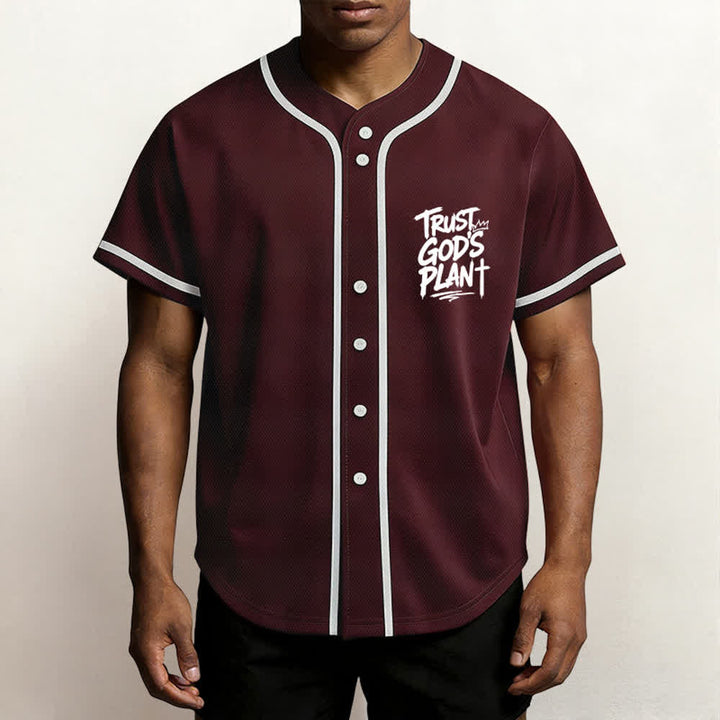 Camiseta de béisbol con botones "Confía en el plan de Dios" de Christianartworkshop - image 13