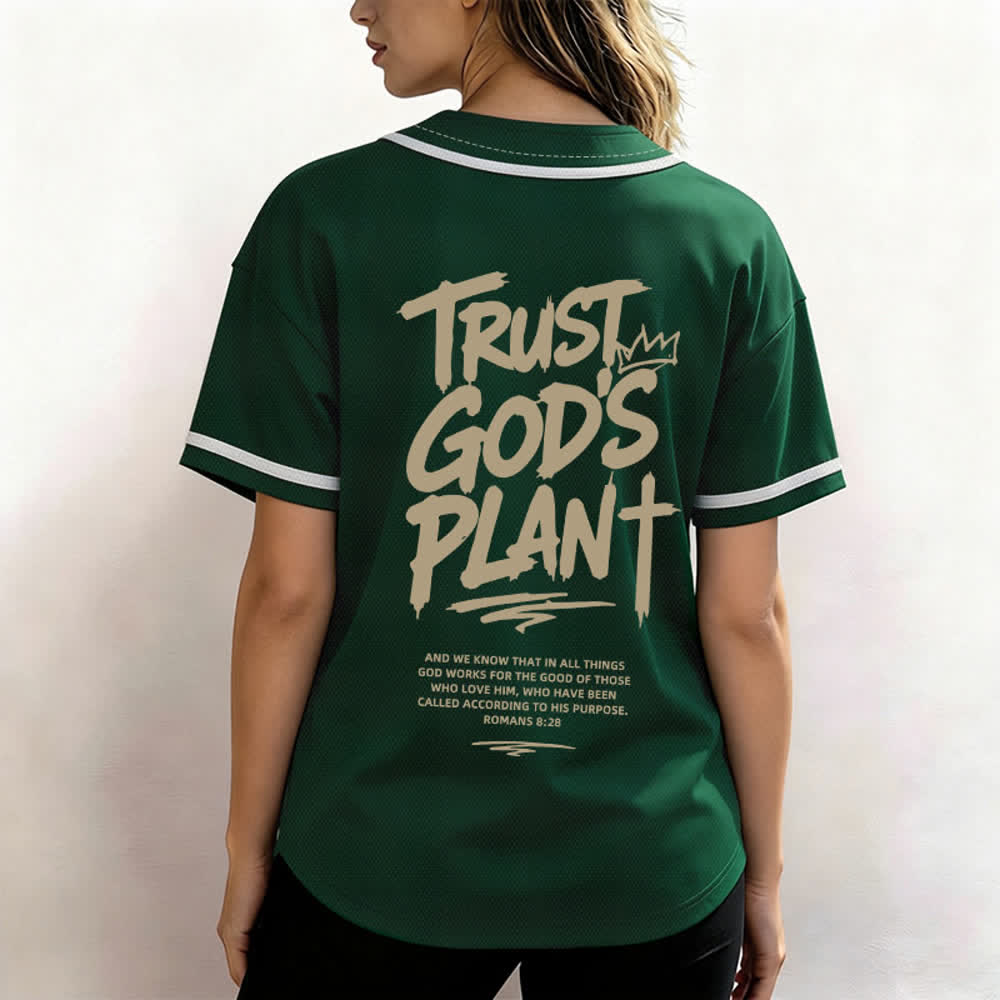 Camiseta de béisbol con botones "Confía en el plan de Dios" de Christianartworkshop - image 17