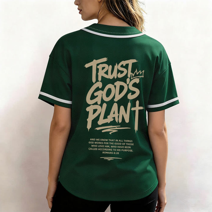 Camiseta de béisbol con botones "Confía en el plan de Dios" de Christianartworkshop - image 17