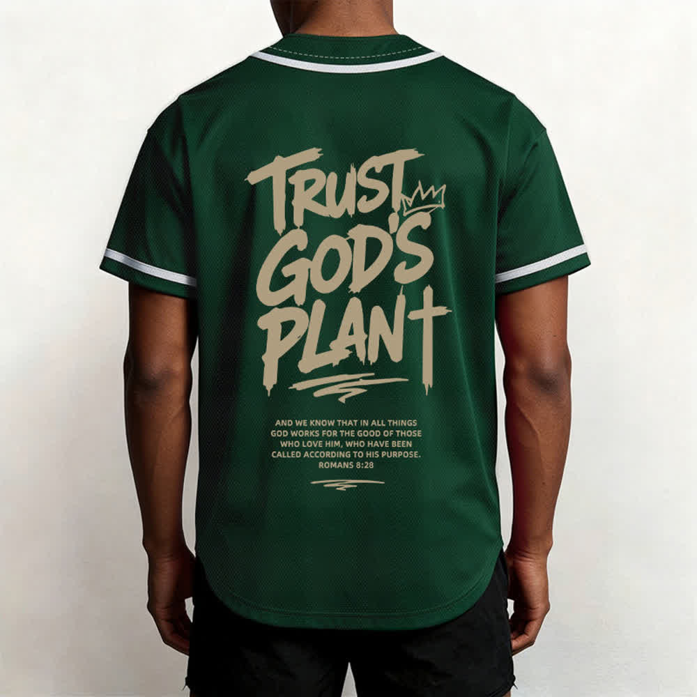Camiseta de béisbol con botones "Confía en el plan de Dios" de Christianartworkshop - image 19