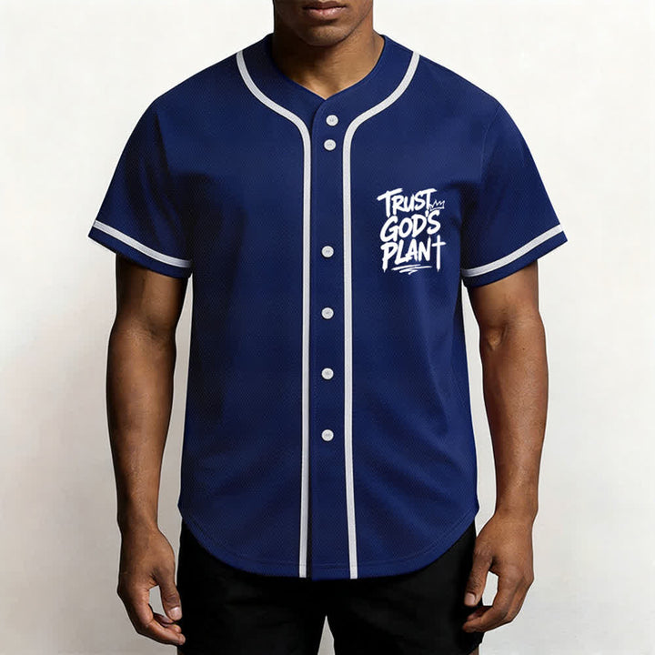 Camiseta de béisbol con botones "Confía en el plan de Dios" de Christianartworkshop - image 41