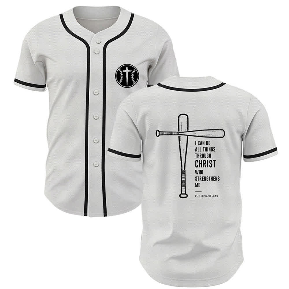 Christianartworkshop Camiseta de béisbol negra con espalda de malla y diseño de verso - Blanco - 5XL - image 7