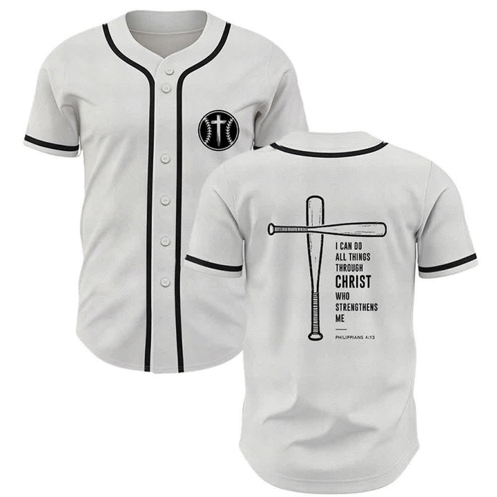 Christianartworkshop Camiseta de béisbol negra con espalda de malla y diseño de verso - Blanco - 5XL - image 7