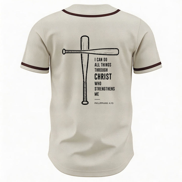 Christianartworkshop Camiseta de béisbol negra con espalda de malla y diseño de verso - image 29