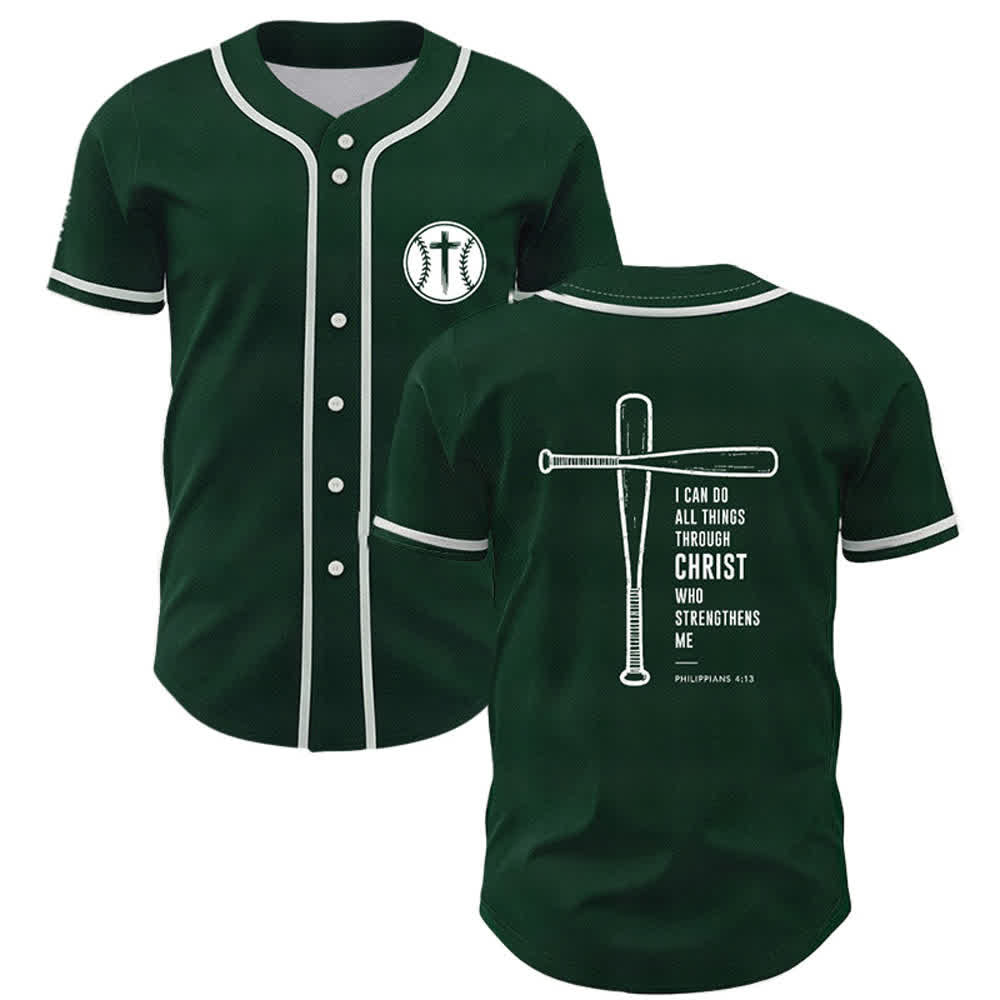 Christianartworkshop Camiseta de béisbol negra con espalda de malla y diseño de verso - Verde - 5XL - image 21