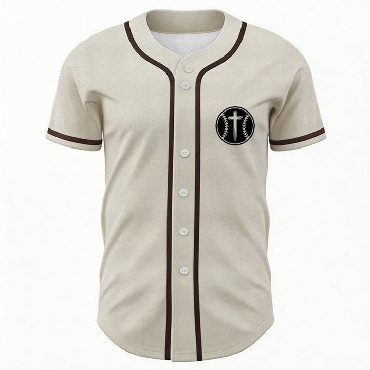Christianartworkshop Camiseta de béisbol negra con espalda de malla y diseño de verso - image 30