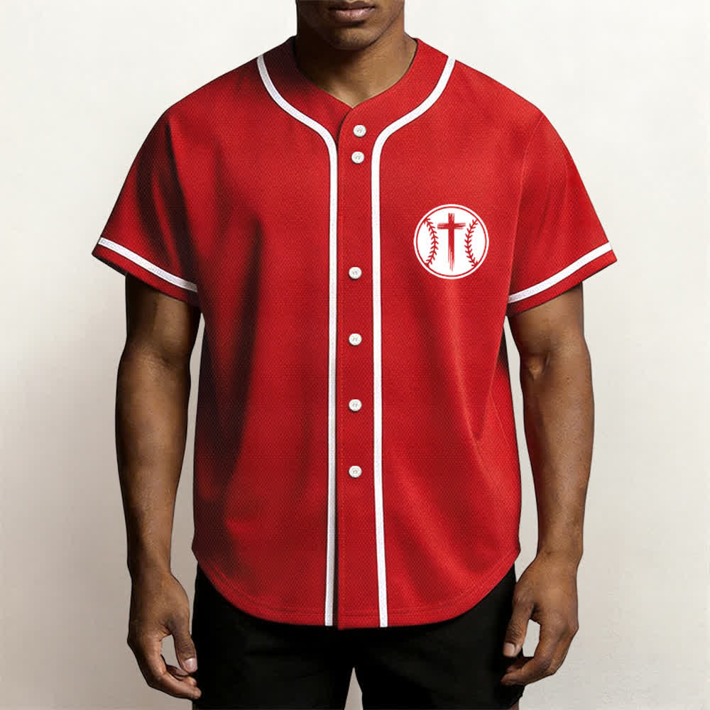 Christianartworkshop Camiseta de béisbol negra con espalda de malla y diseño de verso - image 48
